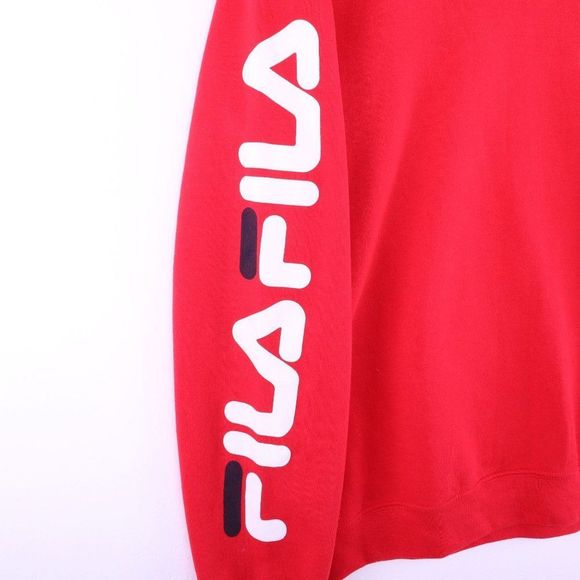 FILA Logo Red Crew Neck Sweatshirt - Picture 3 of 6
